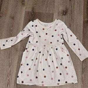 Garanimals Cream Dress with Multicolor Polka Dots